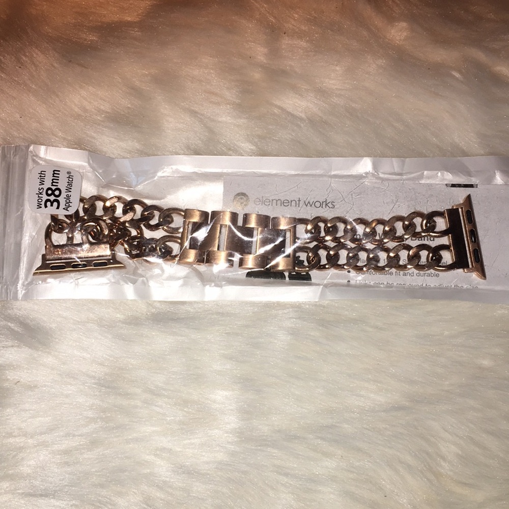 NWT Rose gold watch band works w/38mm Apple Watch